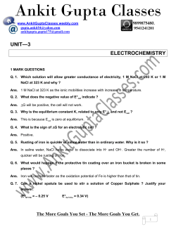 ElectroChemistry - Ankit Gupta Classes