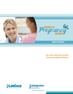 One-source laboratory provider from preconception to delivery