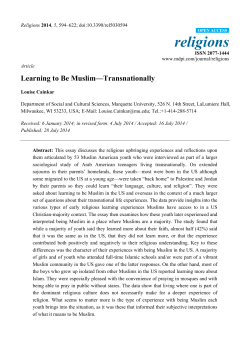 Learning to Be Muslim—Transnationally