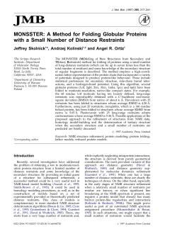 MONSSTER: A Method for Folding Globular Proteins with a Small