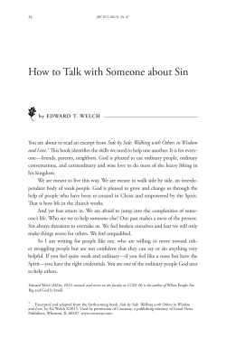How to Talk with Someone about Sin