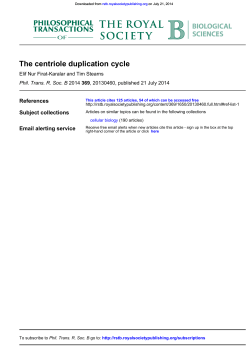 The centriole duplication cycle