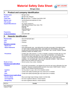 Nitrogen MSDS () - Weld