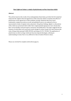New Light on Colour: a study of polychromy on Neo