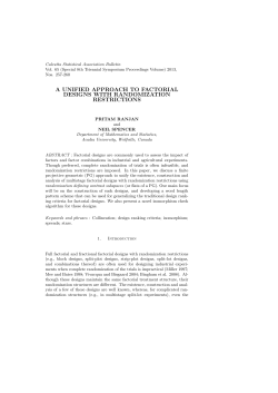 a unified approach to factorial designs with