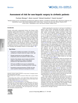 Assessment of risk for non-hepatic surgery in cirrhotic patients
