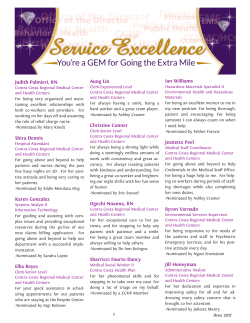Service Excellence - Contra Costa Health Services