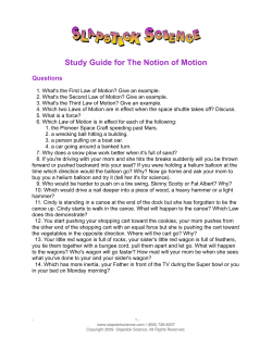 Study Guide for The Notion of Motion