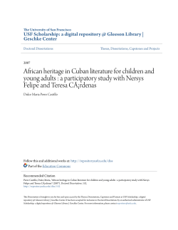 African heritage in Cuban literature for children and young adults : a
