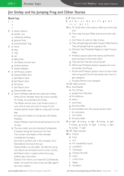 Jim Smiley and his Jumping Frog and Other Stories