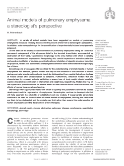Animal models of pulmonary emphysema