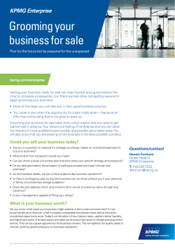 Grooming your business for sale
