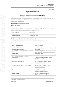 For personal use only