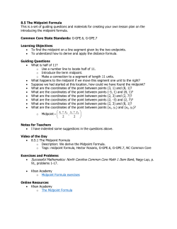 8.5 The Midpoint Formula