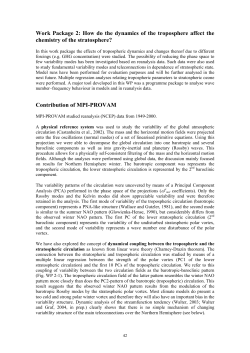 How do the dynamics of the troposphere affect the chemistry of the