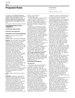 Notice of Proposed Rulemaking. - American Pyrotechnics Association