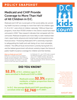 Medicaid and CHIP Provide Coverage to More Than Half of All