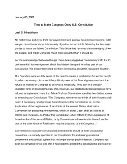 Time To Make Congress Obey the Constitution