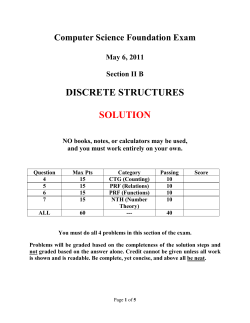 Computer Science Foundation Exam