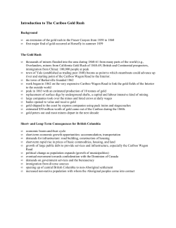 Introduction to The Cariboo Gold Rush