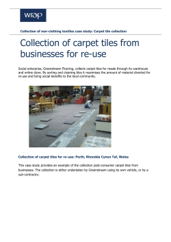 Collection of non-clothing textiles case study: Carpet tile