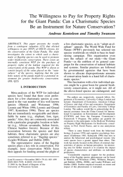 The Willingness to Pay for Property Rights for the Giant Panda: Can