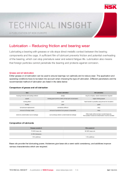 Lubrication &ndash; Reducing friction and bearing wear