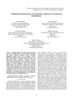 Modeling anaerobic process for wastewater treatment: new