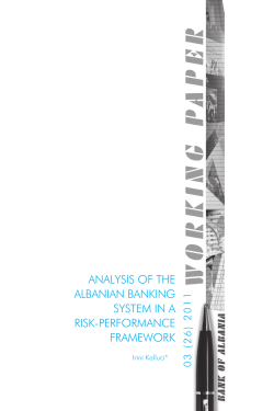 AnAlysis of the AlbAniAn bAnking system in A risk