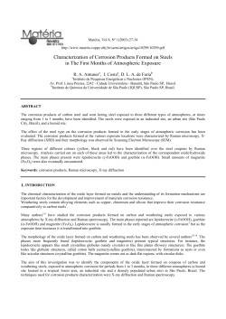 Characterization of Corrosion Products Formed on Steels in