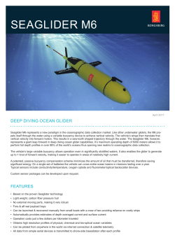 Seaglider M6 - Max depth: 6000 m