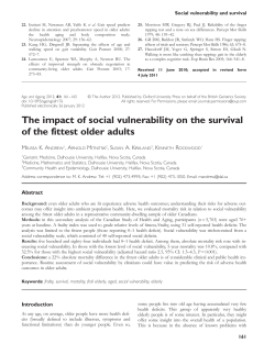 The impact of social vulnerability on the survival of the fittest older