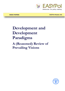 Development and Development Paradigms: A (Reasoned)