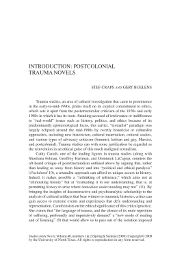 Academic paper: Introduction: Postcolonial Trauma Novels