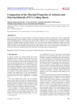 Comparison of the Thermal Properties of Asbestos