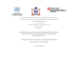 Towards Human Governance in Public