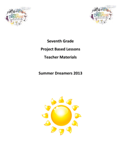 Completed Seventh Grade Real World Projects