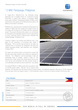 13 MW: Pampanga, Philippines