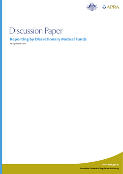 DMF discussion paper - Reporting