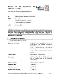 33 Panama, 22 and 98-100 Hillside and 11 Ryburn Roads hearing