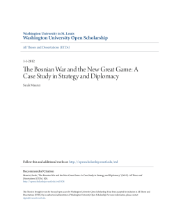 The Bosnian War and the New Great Game