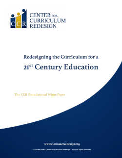 21st Century Education - Center for Curriculum Redesign