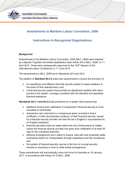 Amendments to Maritime Labour Convention, 2006