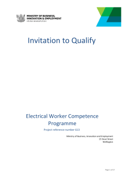 Invitation to Qualify for the Electrical Worker Competence