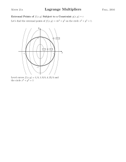 Lagrange Multipliers