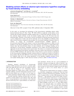 Modeling solvent effects on electron-spin
