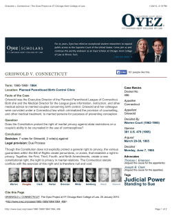 Griswold v. Connecticut | The Oyez Project at IIT Chicago