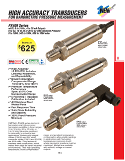 High Accuracy Transducers for Barometric Pressure Measurement