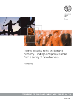 Income security in the on-demand economy: Findings and