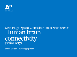 Human brain connectivity